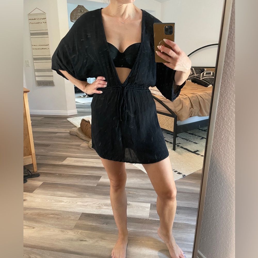 ASOS black crepe cover up